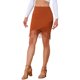 thumbnail image 1 of Falda midi bohemia de flecos sólida casual de verano para mujer INSPIRE CHIC color caramelo L, 1 of 6