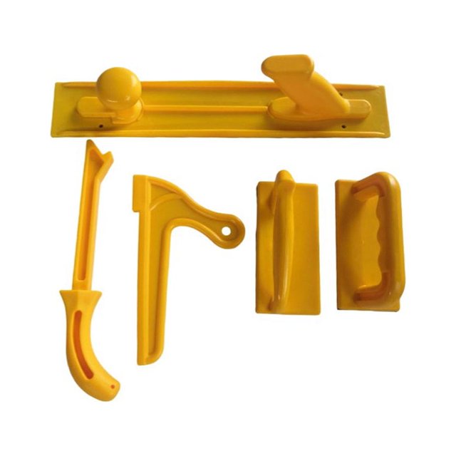 kurtrusly 5 Pièces / Ensemble Universel Push Block Manche Manche Assortiment Routeur Jointeur Table Garde-Main Sécurité Menuisier Jaune