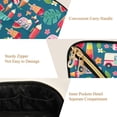 thumbnail image 5 of FORMRS Makeup Bag Travel Cosmetic Organizer for Women Fold Flat Zipper Pouch with Handle, Green Cartoon Truck Pattern, 5 of 8