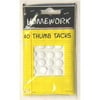 DDI 92850 Thumb Tacks - White - 40 count Case of 96