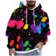 thumbnail image 2 of Sudadera con capucha para hombre, estilo casual, con cuello redondo, estampado, manga larga, blusa de poliéster, 2 of 5