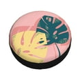 thumbnail image 3 of YFYANG 15'' Tire Cover, Pink Tropical Foliage Universal Spare Wheel Covers, Dust-Proof, Water-Proof, Sun-Proof and Corrosion-Proof, 3 of 9