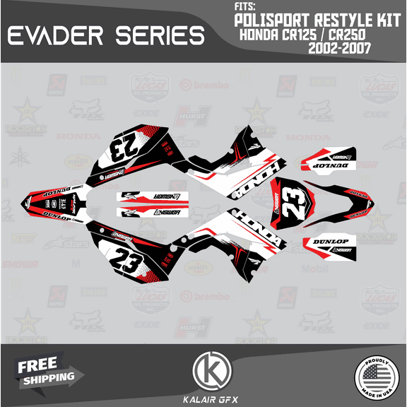 Kalair GFX Graphics Kit for Honda CR125 (2002-2007) Evader Series