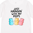 thumbnail image 4 of Inktastic Easter Just Hangin' with My Peeps Boys or Girls Long Sleeve Toddler T-Shirt, 4 of 5