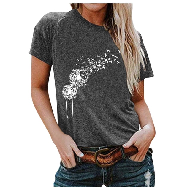 Ketyyh-chn99 T-Shirt Femme Décontracté Manches Longues Col Rond pour Femme Gris Foncé, 3TG