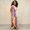 Tie Dye, variant on Plus Size Tie Dye V Neck Tie Dye Round Hem Maxi Dress