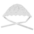 thumbnail image 1 of Gorro de algodón con encaje para bebé, precioso gorro con encaje y estampado floral para bebés y niños pequeños (blanco), 1 of 7