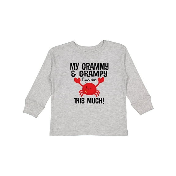 Inktastic My Grammy and Grampy Love Me Boys or Girls Long Sleeve Toddler T-Shirt