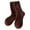 Coffee, variant on Women's Mid Calf Winter Thermal Socks Velvet Pile Embroidered Design Cozy Home Floor Wear Comfortable Indoor Outdoor Casual