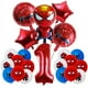thumbnail image 4 of Decoraciones para fiestas de cumpleaños de Spiderman, globos, vajilla desechable, globos de aluminio con forma de araña en 3D, suministros para fiestas, platos y servilletas, 4 of 5