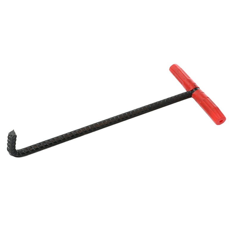 Frcolor Manhole Hook Tool Stainless Steel Cover T Lifting Handy Hooks Llift  Pull Duty Remover Puller Heavy Lifter Black Red 