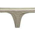 thumbnail image 2 of Women's Soft Cotton Lace No Show Thong Panty Pack of 12 - Various Styles, 2 of 3