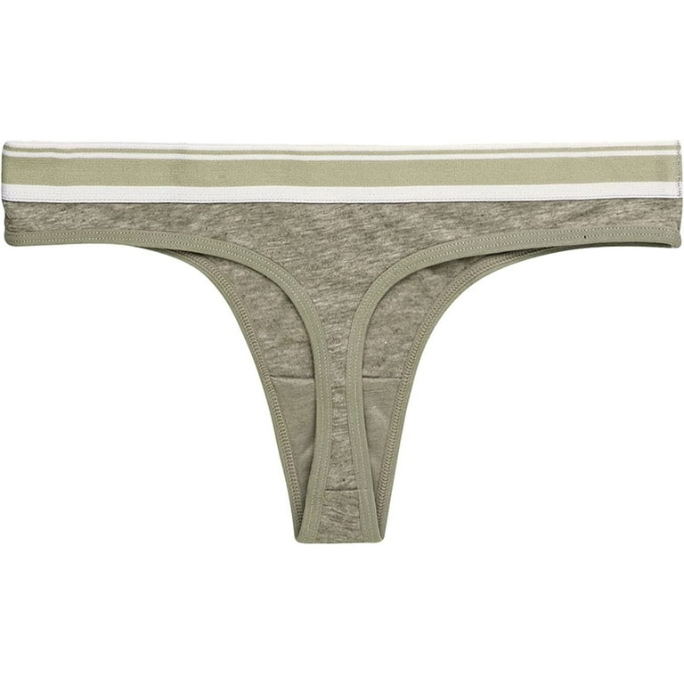 Women's Soft Cotton Lace No Show Thong Panty Pack of 12 - Various Styles 