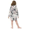 thumbnail image 6 of BZSMCE Bathrobes Belt Hooded Blush and Bloom Mosaic Creative Pattern, 6 of 8