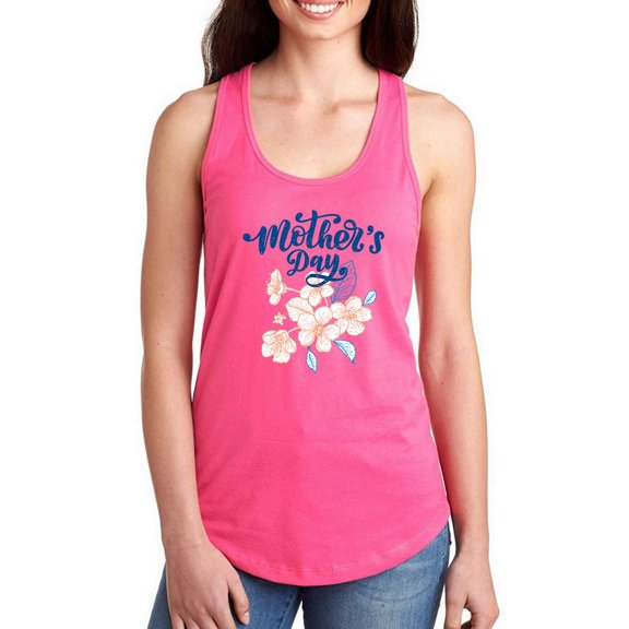 Mothers Day Apple Flowers Racerback Tank Women -Image by Shutterstock, Female Large