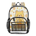 thumbnail image 3 of Iauyy Clear Backpack Heavy Duty PVC Transparent Backpack for College Workplace, Bear Eating Honey Pattern, 3 of 8