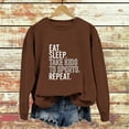 thumbnail image 2 of WEAIXIMIUNG Sweat à Capuche Zippé pour Femmes, Couleur Unie, Imprimé Lettre, Col Rond, Manches Longues, 2 of 3
