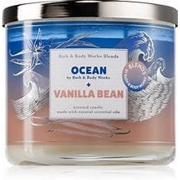 Bath & Body Works Ocean & Vanilla Bean, 3 wick Candle
