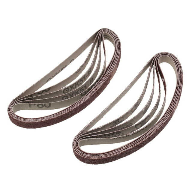 Juego de Cinturón de Lijado Macarena Aluminio Grano 40 # / 60 # / 120 # Paquete de 10 330x10mm