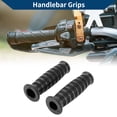 thumbnail image 2 of Unique Bargains 7/8" 22mm 15/16" 24mm Universal Motorcycle Hand Grip Cover Non Slip Rubber Handlebar End Grips for Motorcycle Scooter Bicycle ATV 1 Pair Black, 2 of 7