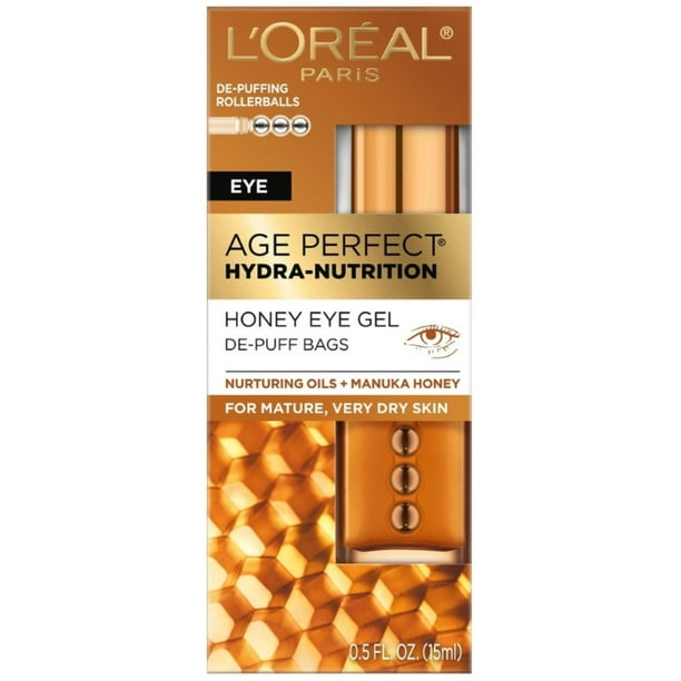 2 Pack L'Oreal Paris Age Perfect Hydra Nutrition Honey Eye Gel, 0.5