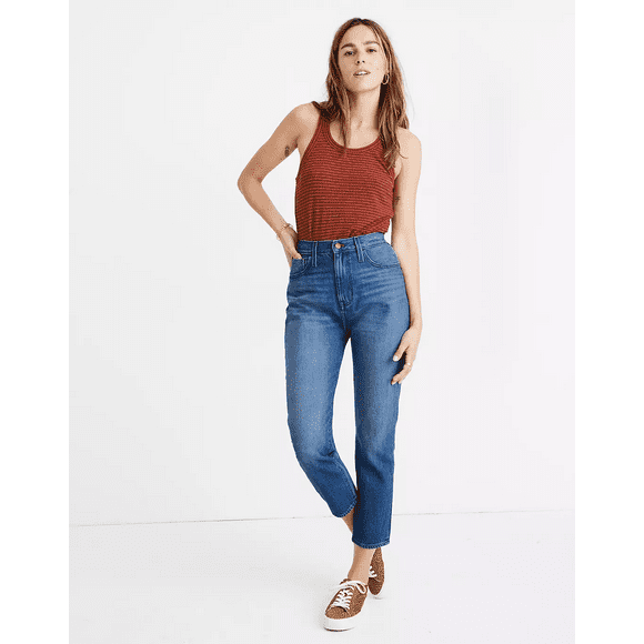Madewell The Mom Jeans In Stratfield Wash Size 25