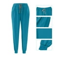 thumbnail image 6 of aohooy Cute Scrubs for Women Set with Design V Neck Top Jogger Pant with Multiple Pocket Workwear Outfits for Nursing Home Hospital Mint Green,S, 6 of 9