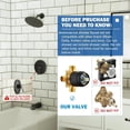 thumbnail image 5 of Black Tub Shower Faucet Set Complete With 8-Inch Rainfall Shower Head And Tub Spout Included Shower Valve Tub Shower Trim Kit Matte Black Sower System, 5 of 13
