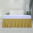 thumbnail image 2 of Easy-Going Wrap Around Ruffled Bed Skirt 18 Inch for Queen, King Size Beds, Gold, 2 of 3
