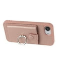 thumbnail image 5 of Compatible with iPhone 16e Wallet Phone Case,360°Rotation Finger Ring Holder Kickstand,with Card Holder,Lychee Pattern PU Leather Durable Shockproof Rugged Phone Case,Rosegold, 5 of 11