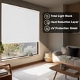 thumbnail image 6 of ColourTree Customized Blackout Blinds Free-Stop Cordless Roller Shades Thermal-Insulated Window Blind, Easy Install Room Darkening Shades for Home, Office, Bedroom (White, 7'' W x 72'' H), 6 of 7