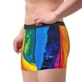 thumbnail image 3 of Kdxio Men's Boxer Briefs with Rainbow Colored Print - Comfortable and Breathable Underwear for Everyday Wear, 3 of 7