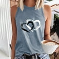 thumbnail image 2 of ZyeKqe Womens Tank Tops Heart Print Sleeveless Crewneck Shirts Casual Summer Top Basic Workout T-Shirt, 2 of 5