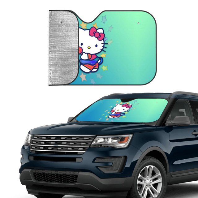 Windshield Sun Shade Foldable Car Front Window Sunshade For Car Suv Trucks Vans - Best Heat Shield Blocker Visor Cover Blocks Uv Rays And Keeps Your Vehicle Cool-Small