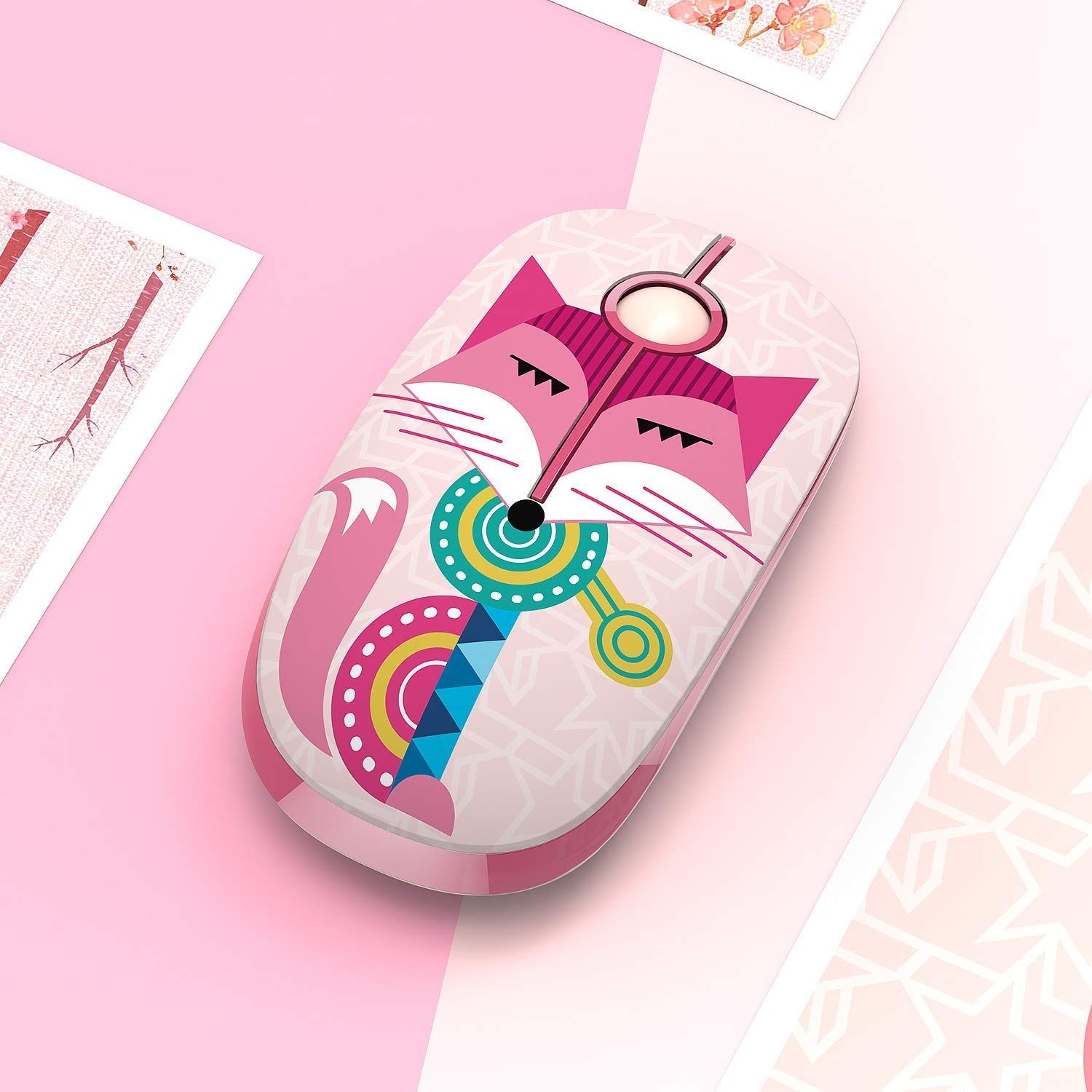 Jelly Comb 2.4G Slim Wireless Mouse with Nano Receiver, Less Noise