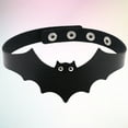 thumbnail image 3 of 1 unid moda PU cuero murciélago alas gargantilla punk collar de correa de cuello femenino para mujer uso diario (negro), 3 of 5