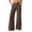 *Brown, variant on ClodeEU Women's Elastic Waist Wide Leg Pants,Casual Loose Trousers with Pockets Khaki,Women's Plus XXL