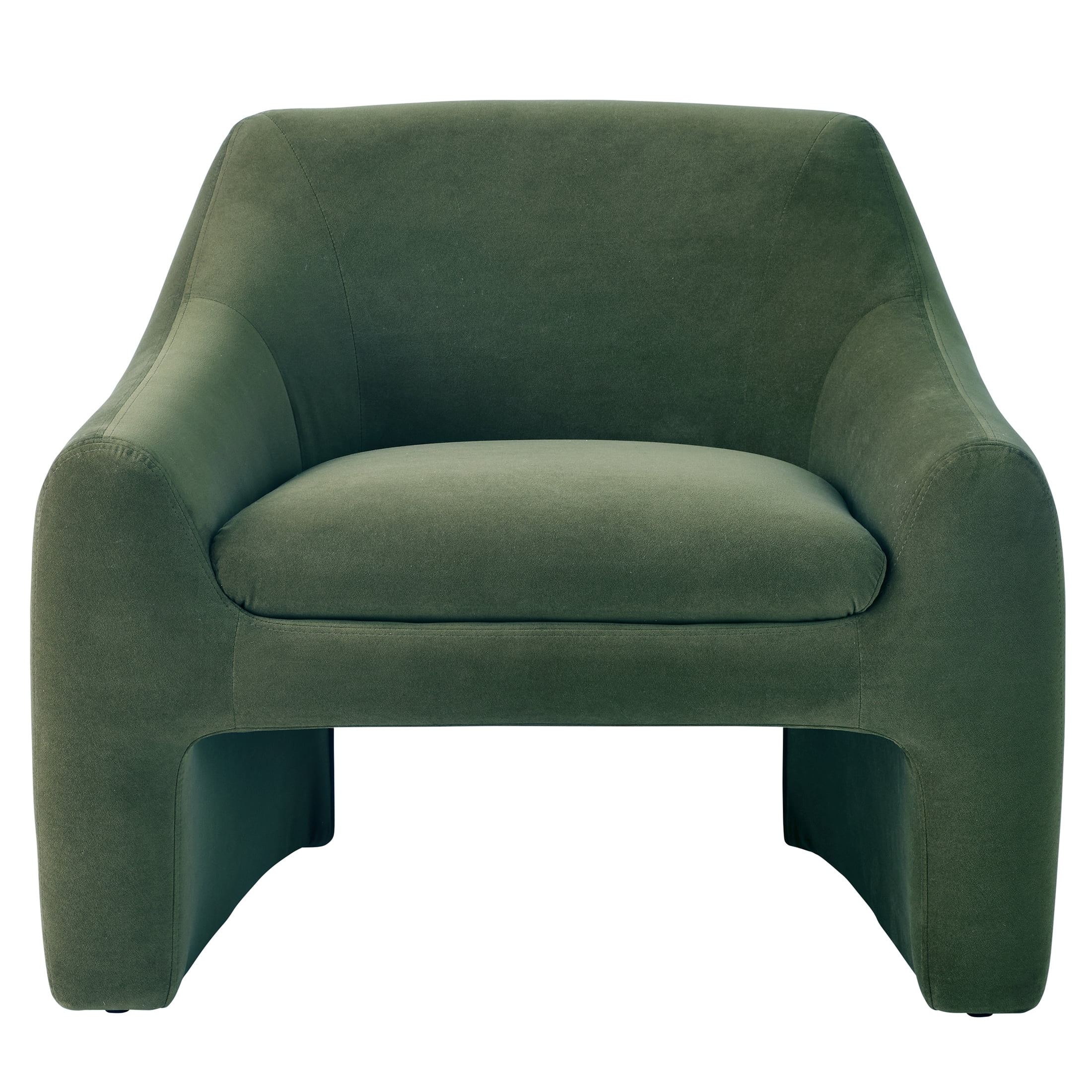 Better Homes & Gardens Emerson Curvy Accent Chair, Olive