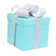 thumbnail image 2 of Caja de regalo de 7,87 x 7,87 x 7,87 pulgadas, ideal para fiestas, fácil de montar, cuadrada, con cinta para el Día de la Madre, graduación, boda. Azul, 2 of 8