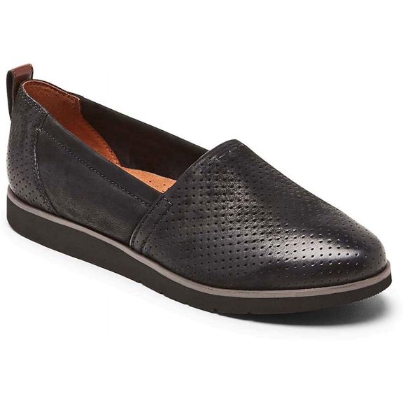 Rockport Women's Cobb Hill Laci Slip-On Black Nubuck CI1784