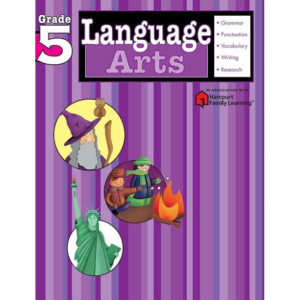 Flash Kids Harcourt Family Learning Language Arts Grade 5 Paperback 