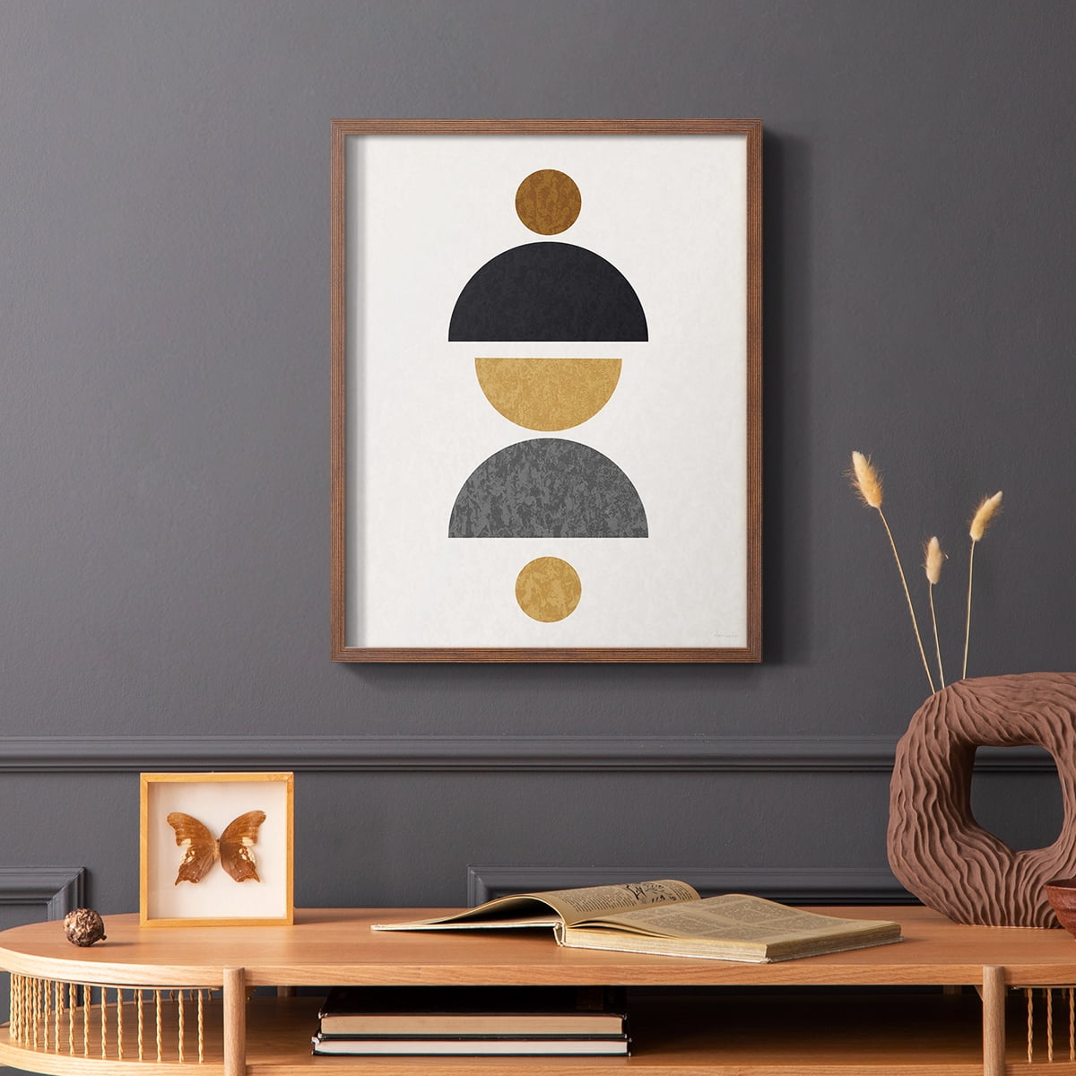 Shapely Center in Brown Solid Wood 8 x 10 Framed Print