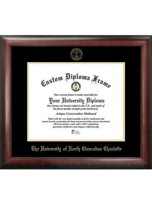 Campus Images NC993GED University of North Carolina, Charlotte Gold Embossed Diploma Frame