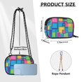 thumbnail image 4 of FORMRS Mini Crossbody Bag for Women Adjustable Rope Shoulder Casual Phone Purse, Colorful Geometric Pattern, 4 of 7