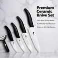 thumbnail image 4 of Akatsuki Ceramic Knife Set 9-Piece Kitchen Chef Paring Knives Set with Covers,3", 4", 5", 6" Vegetable Fruit Cooking Knife and a Peeler, 4 of 8
