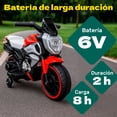 thumbnail image 3 of Montable Moto Electrica Roja Luz Claxon 6v, 3 of 7