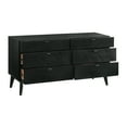 thumbnail image 3 of Petra 6 Drawer Wood Dresser in Black Finish, 3 of 6