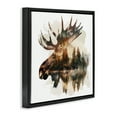 thumbnail image 3 of Stupell Industries Traditional Moose Antlers Silhouette Black Floating Frame Canvas Art, 25 x 25, by LSR Design Studio, 3 of 8