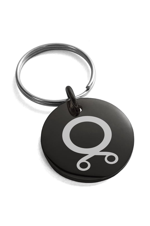 Stainless Steel Troll Cross Viking Norse Engraved Small Medallion Circle Charm Keychain Keyring
