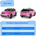 thumbnail image 5 of Kids Ride On Car with Remote, Licensed Land Rover Kids Electric Car, Ride On Toys for Kids 3-8 with Mp3 Player, Rocking, Pull Rod, Pink, 5 of 8